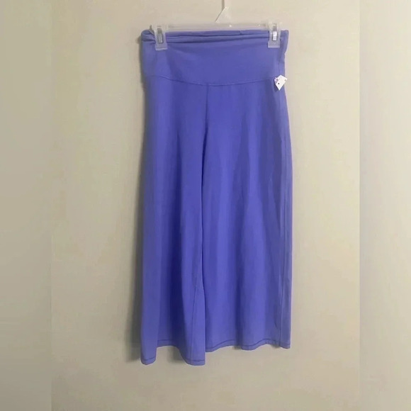 Athleta Elation Wide Crop Pants Adonis Blue Size Small NWOT - Picture 1 of 7